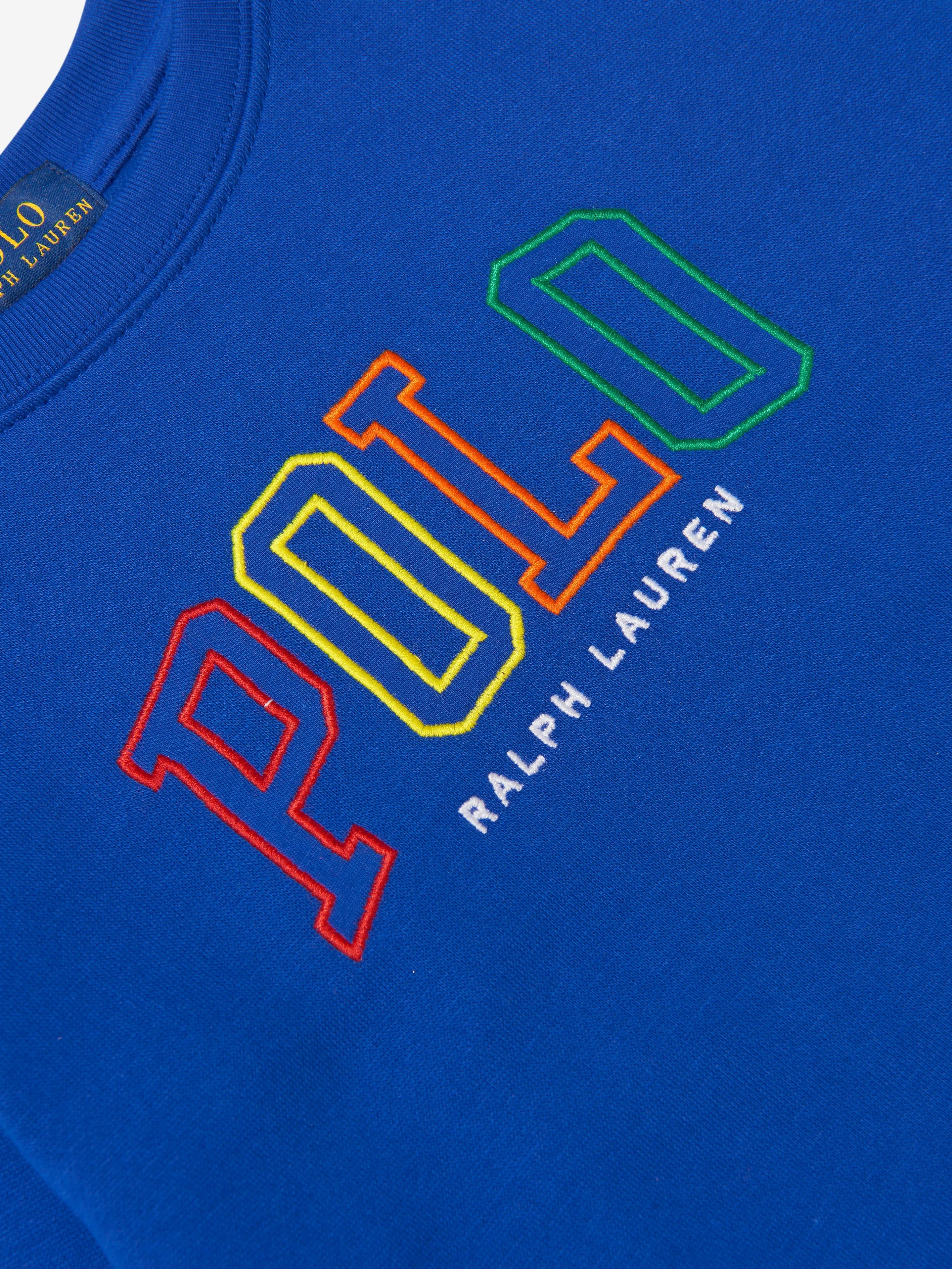 Ralph Lauren Boys Polo Logo Sweatshirt in Blue