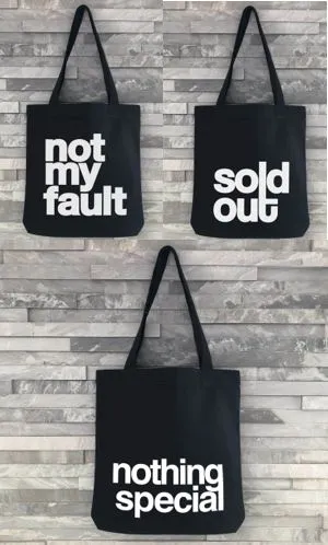 Recycled Black Tote Bag