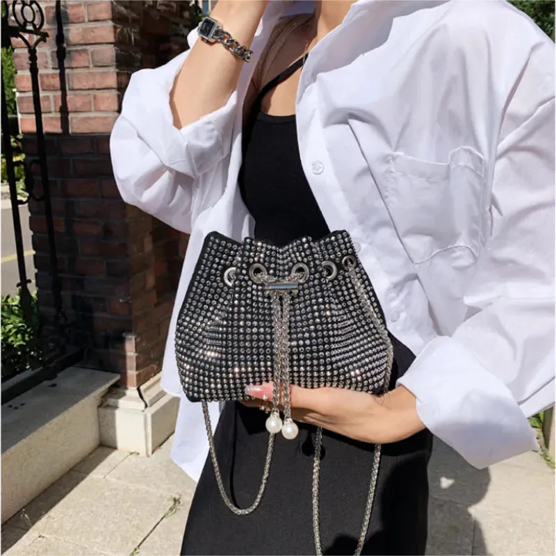 Rhinestone Bucket Bag