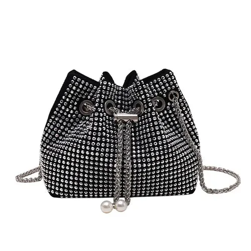 Rhinestone Bucket Bag