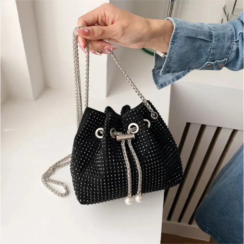 Rhinestone Bucket Bag