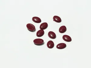 Ruby Red 2 Hole Oval Plastic Stones -18x13 mm