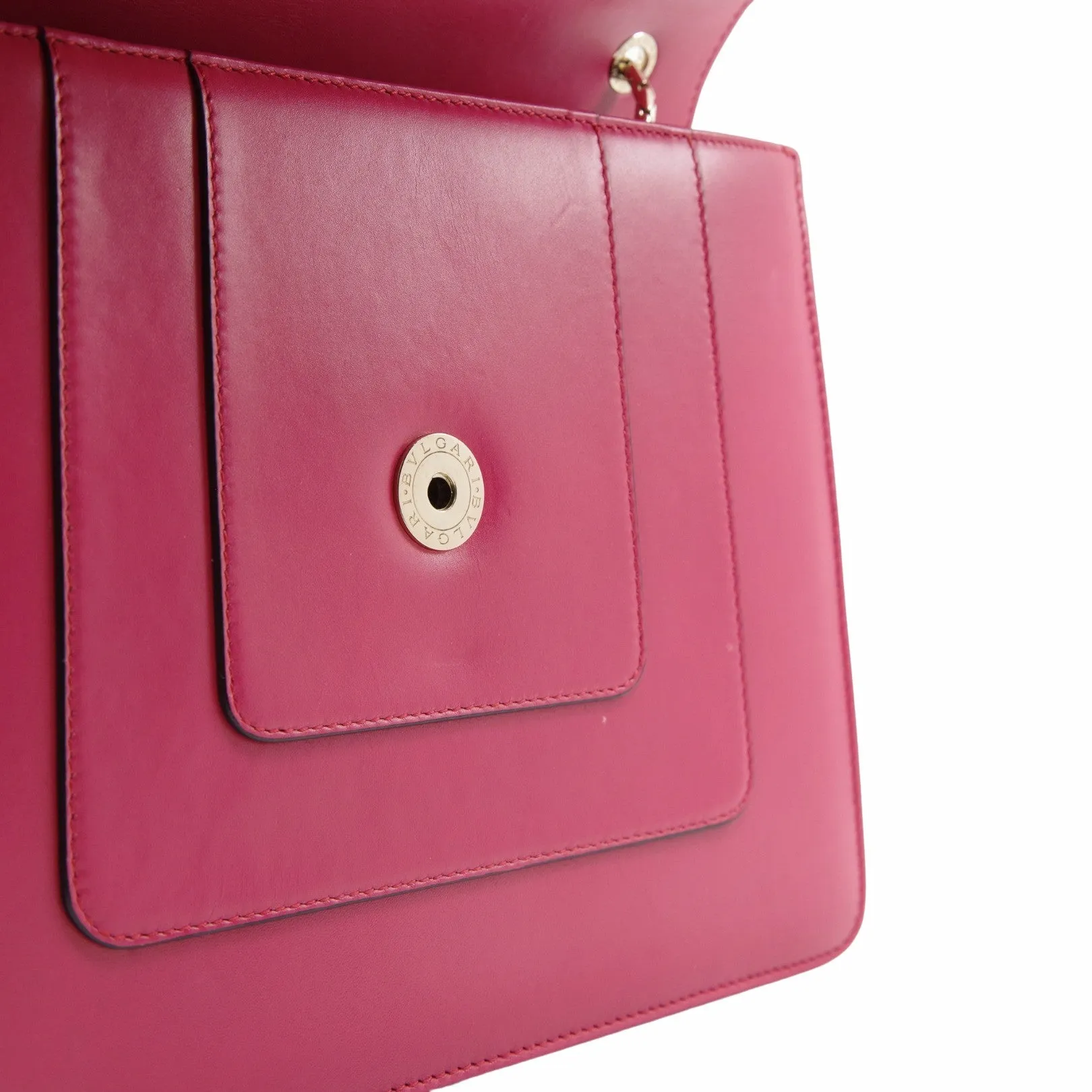 Serpenti Forever Square Shoulder Bag Leather pink