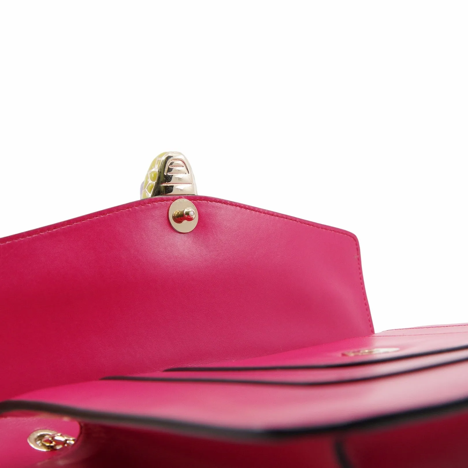 Serpenti Forever Square Shoulder Bag Leather pink