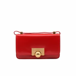 Shoulder Bag Calfskin Leather  red box ghw