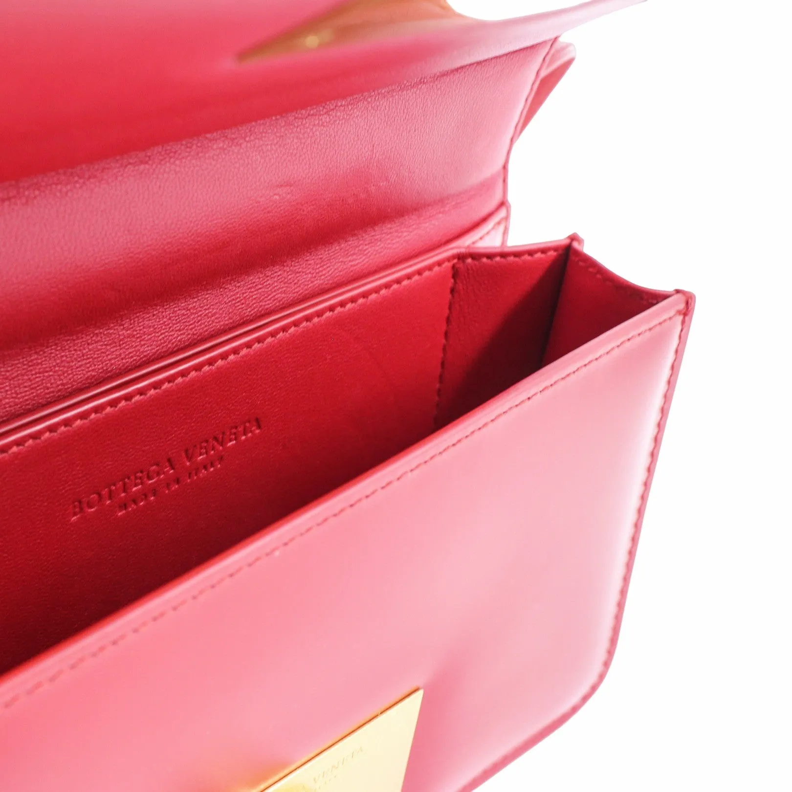 Shoulder Bag Calfskin Leather  red box ghw