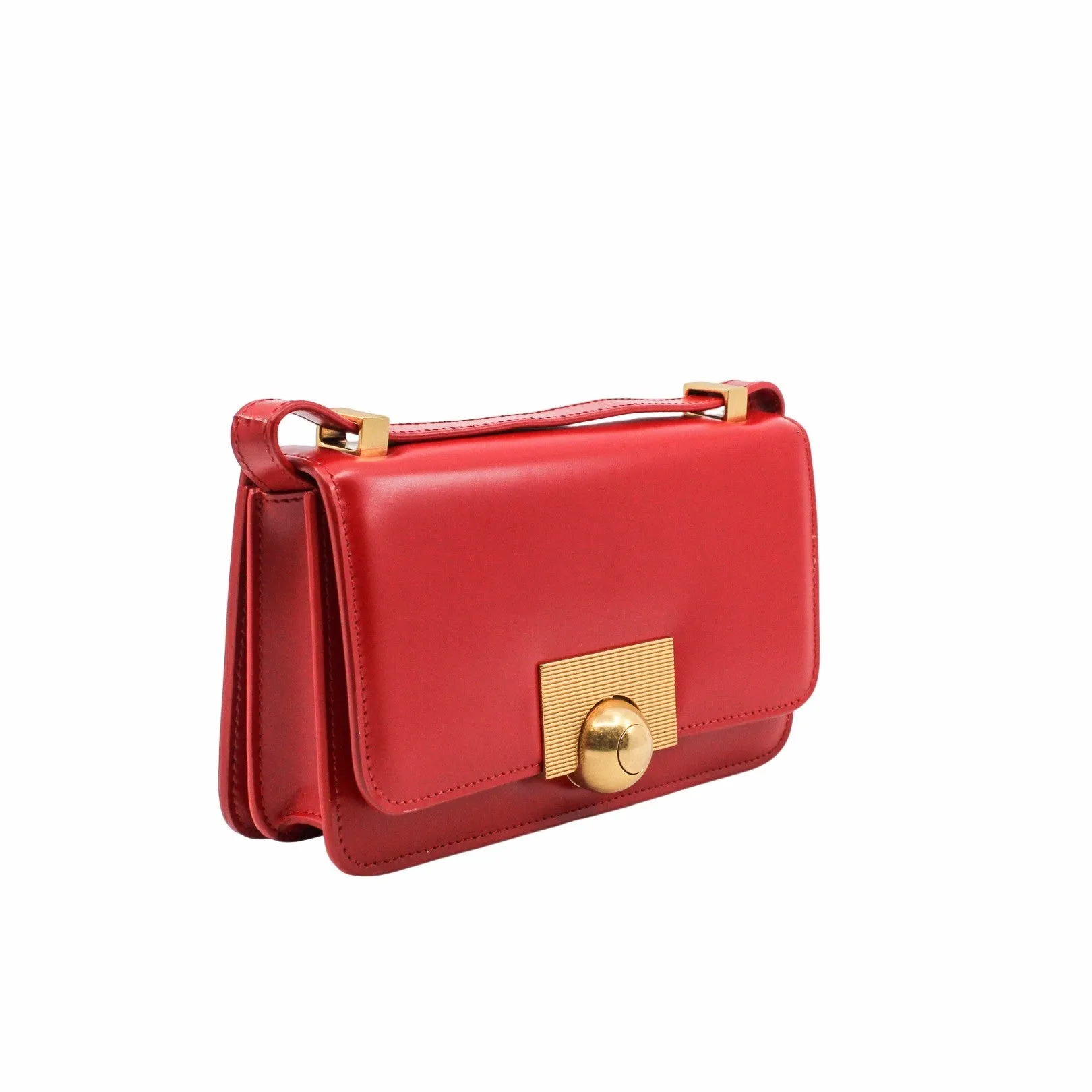Shoulder Bag Calfskin Leather  red box ghw