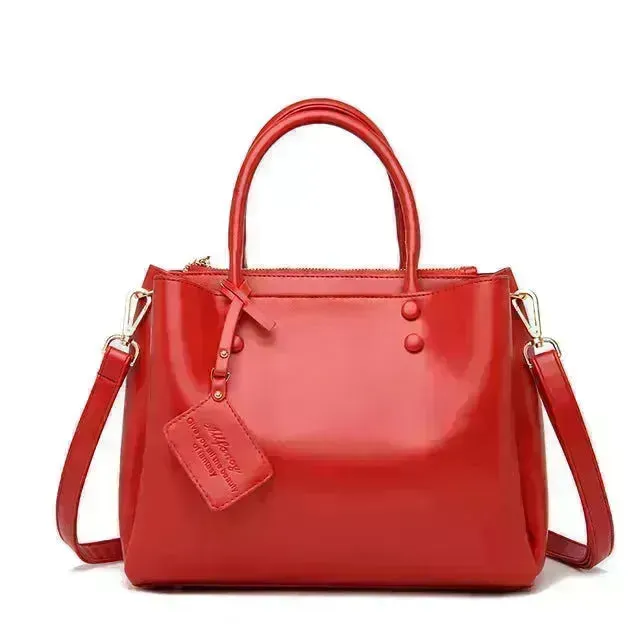 Simple Fashion Large Capacity Work Leather Handbag