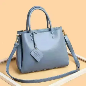 Simple Fashion Large Capacity Work Leather Handbag