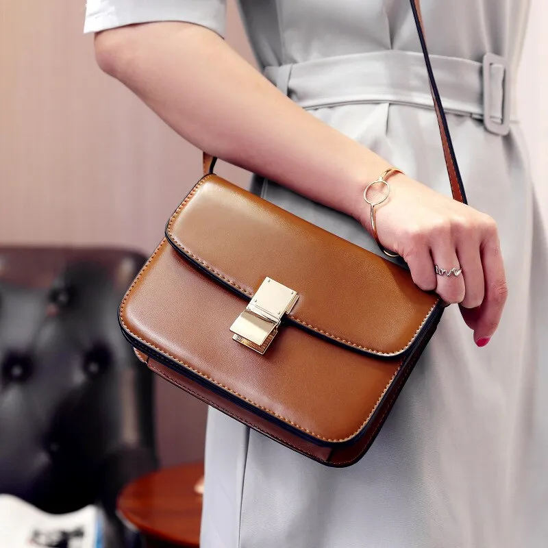 Small bag women crossbody bag Female Solid Flap Shoulder Bag Quality PU leather little bag ladies handbag Brown black wallet