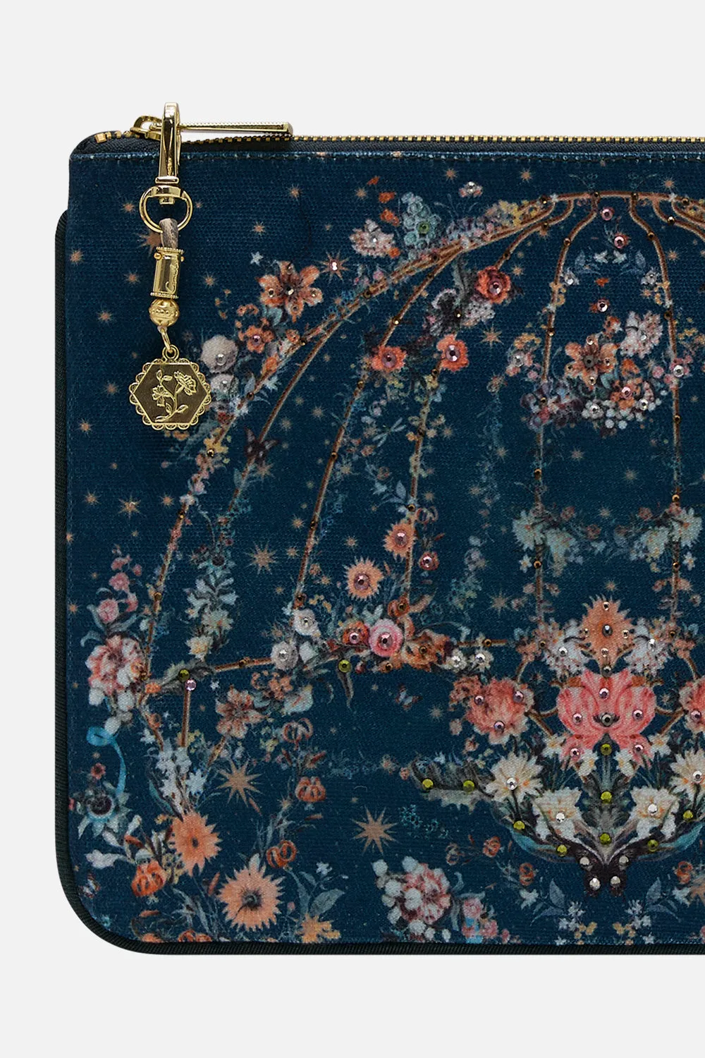 SMALL CANVAS CLUTCH SHE WHO WEARS THE CROWN