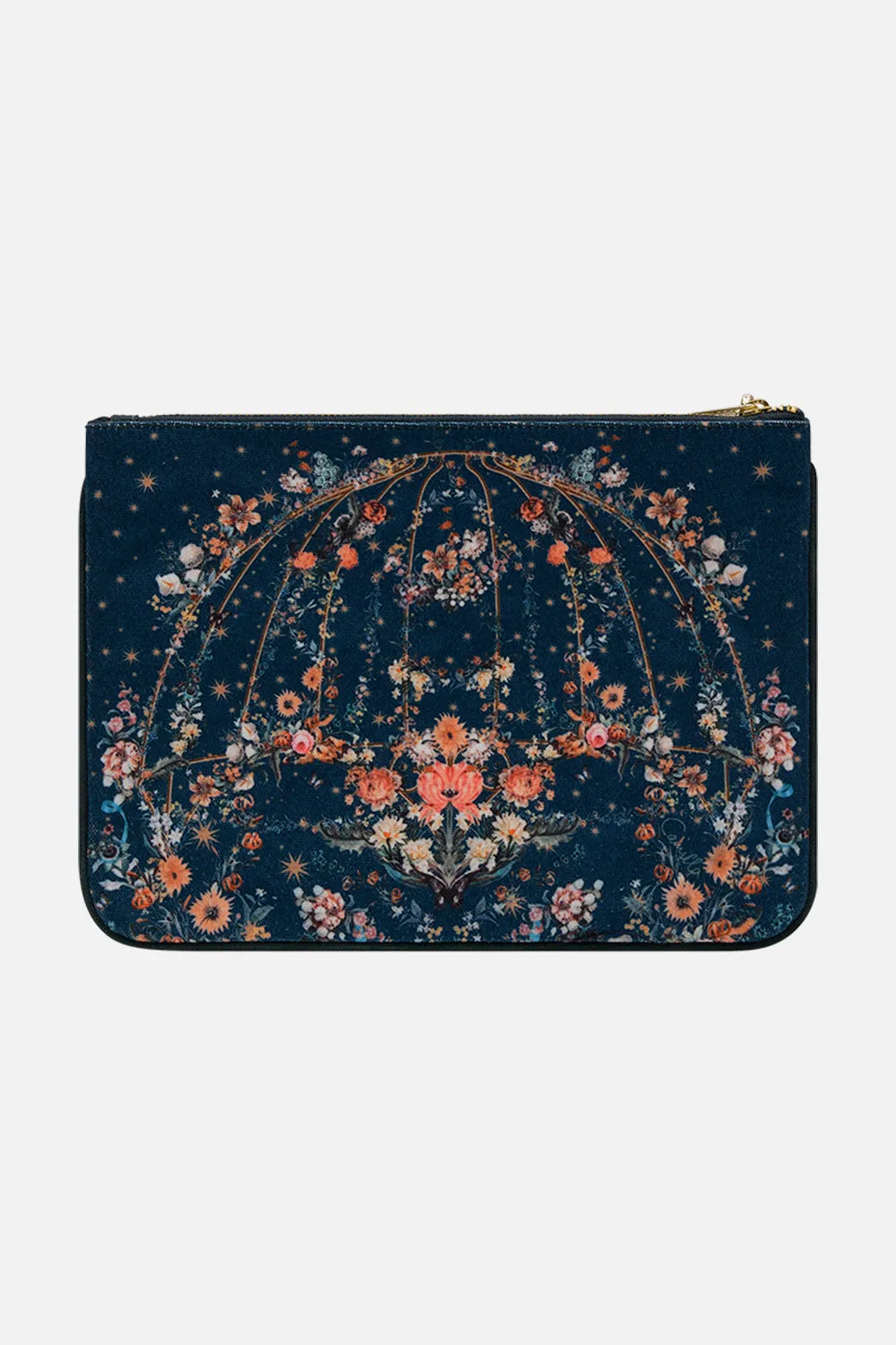 SMALL CANVAS CLUTCH SHE WHO WEARS THE CROWN