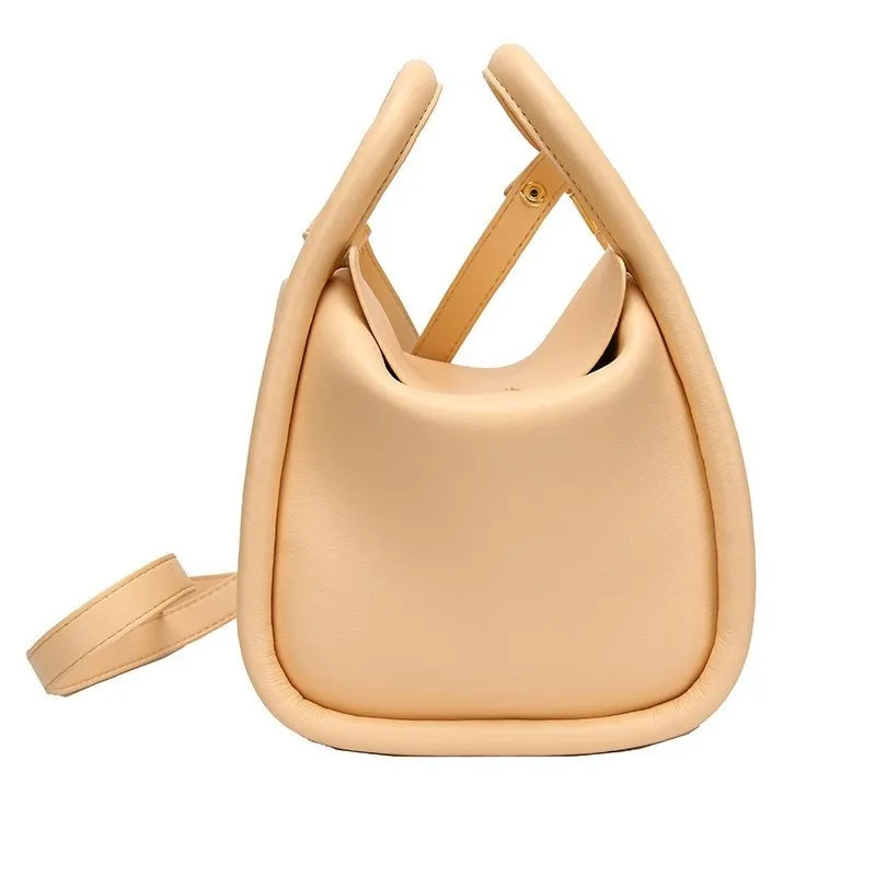 Solid Color PU Leather Bucket Bags For Women 2021 Summer Simple Ladies Crossbody Shoulder Handbags Lady Fashion bags