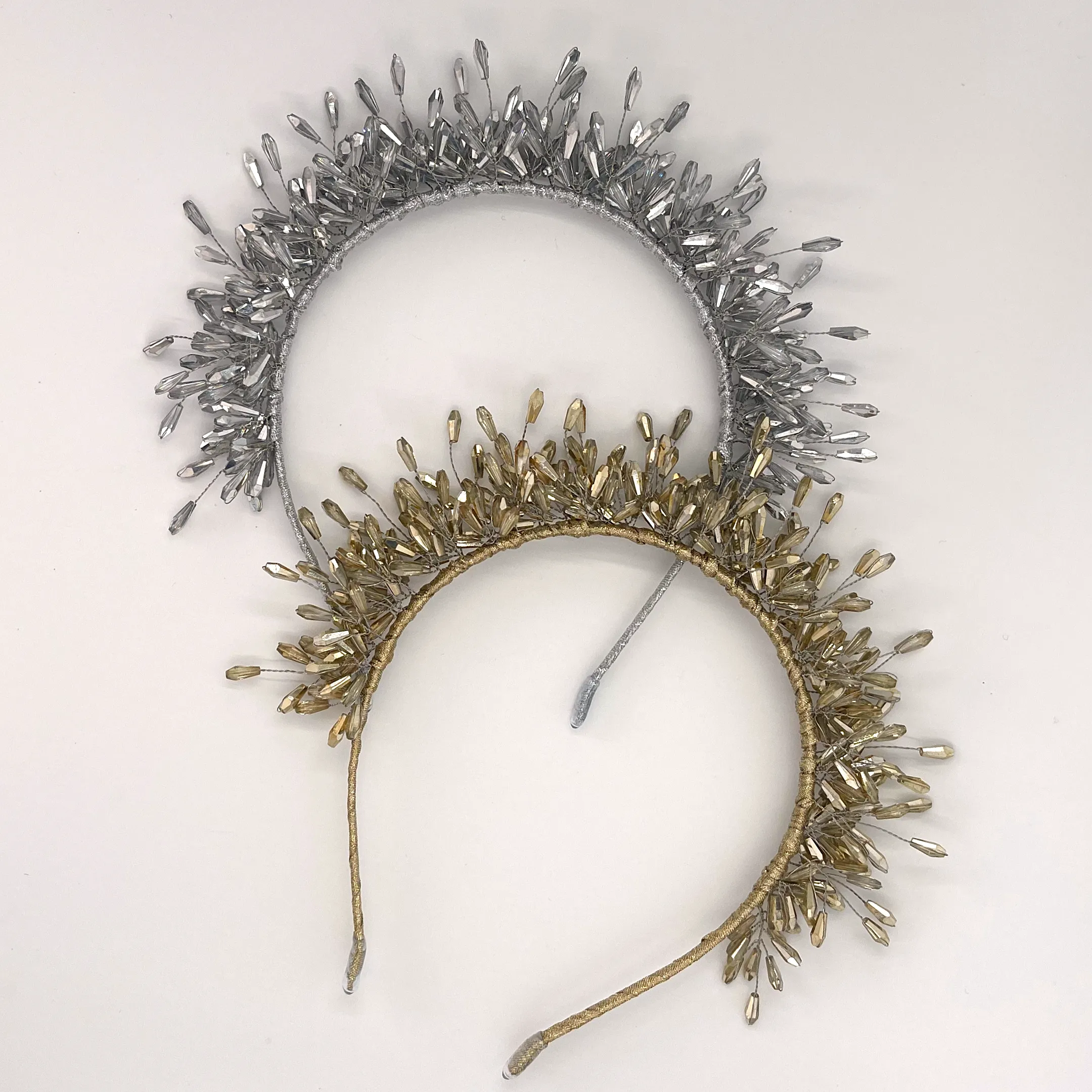 The Laelyn Metallic Silver Tiara Headband