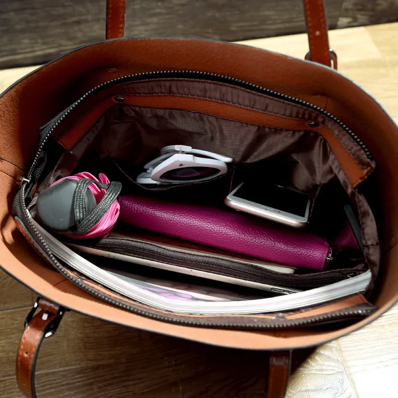 Timeless ClassicElegance Oil Wax Leather Tote Bag