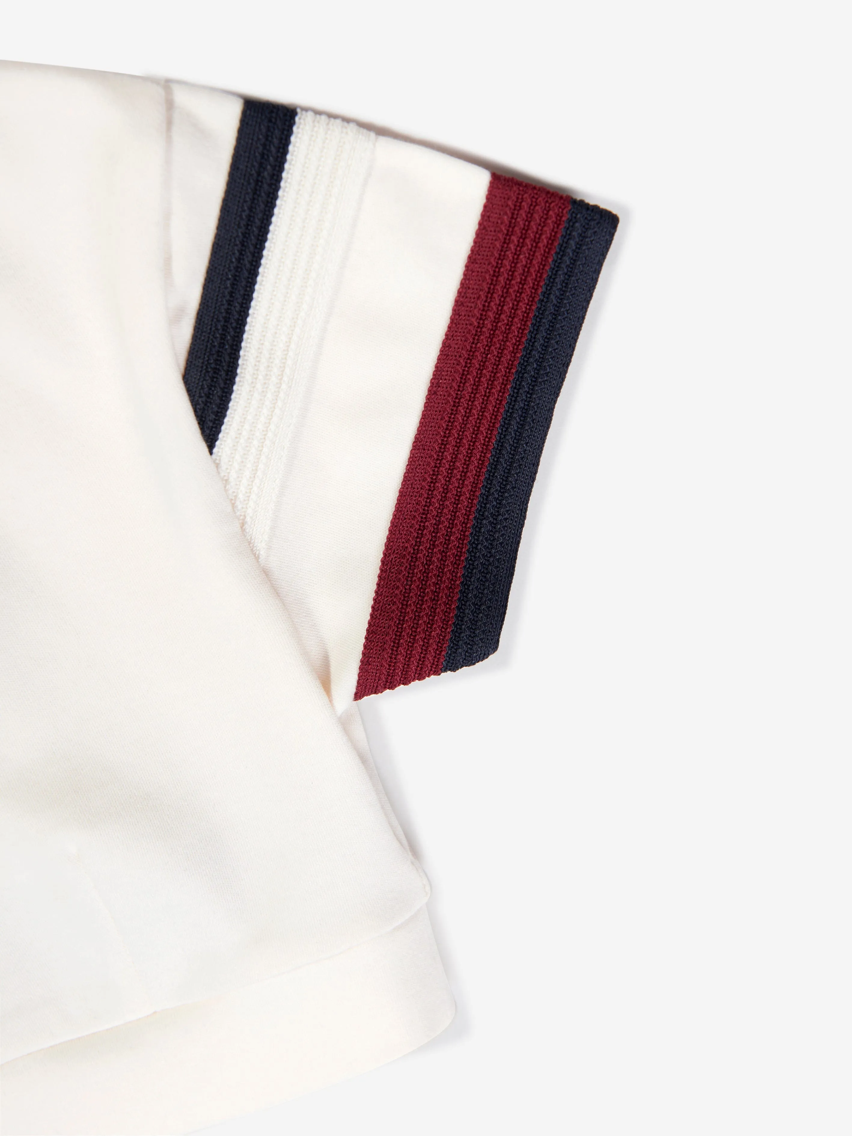Tommy Hilfiger Girls Global Stripe Mock Neck Top in White