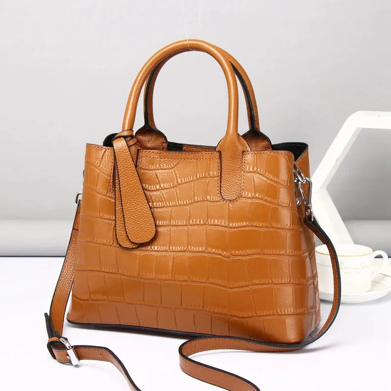 Trend4us Luxe-Embossed Structured Handbag