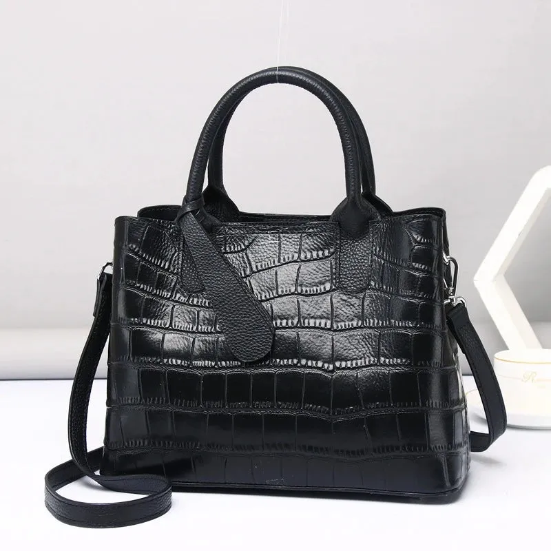 Trend4us Luxe-Embossed Structured Handbag