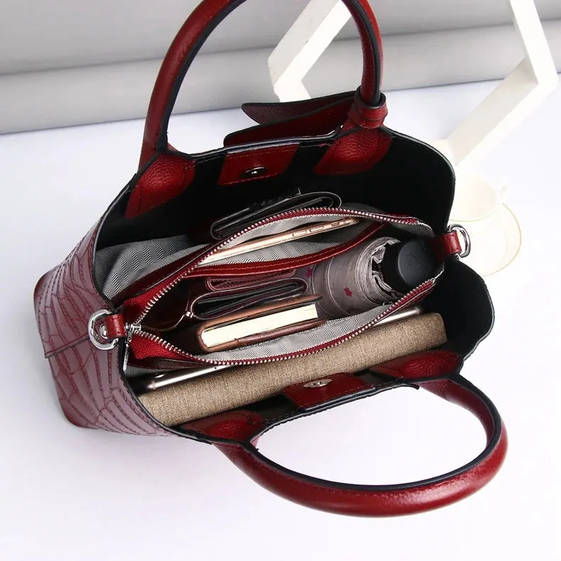 Trend4us Luxe-Embossed Structured Handbag
