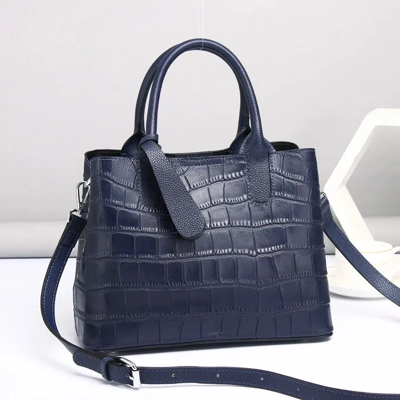 Trend4us Luxe-Embossed Structured Handbag