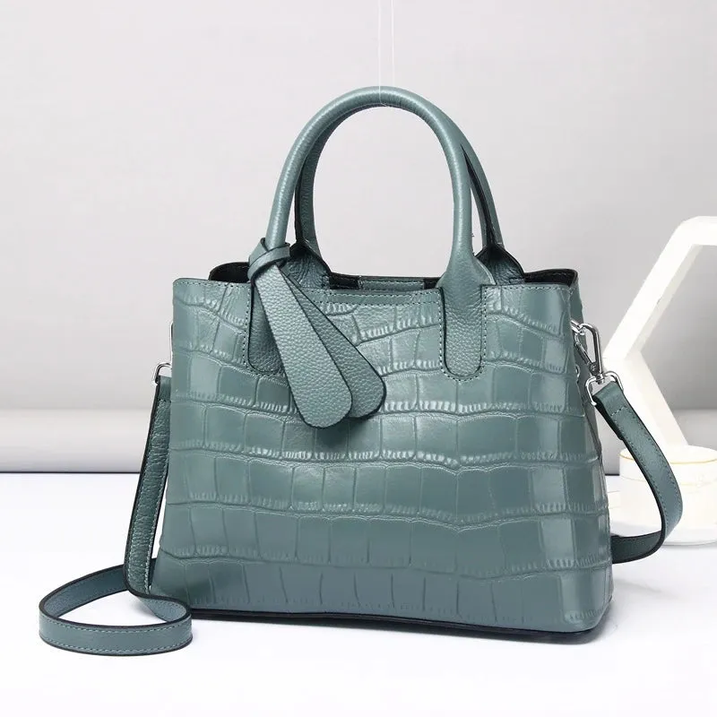 Trend4us Luxe-Embossed Structured Handbag