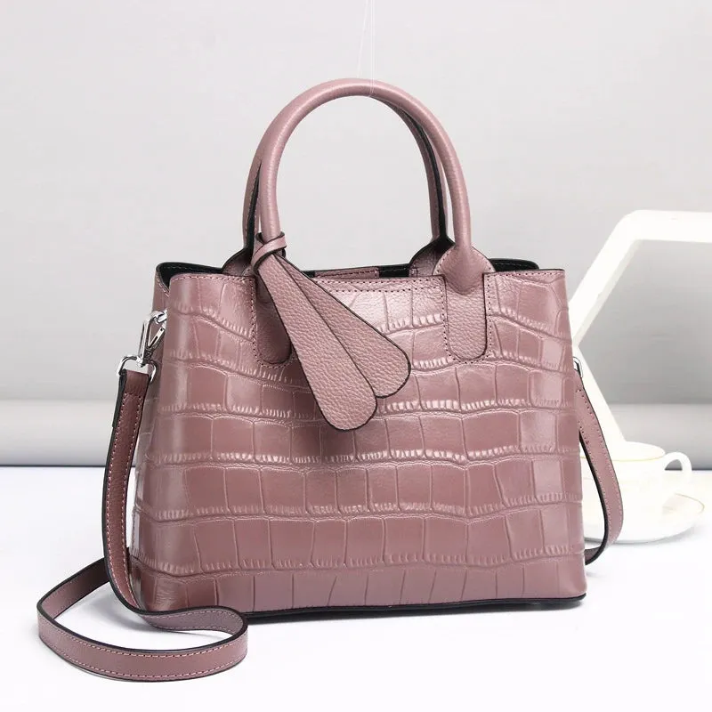 Trend4us Luxe-Embossed Structured Handbag