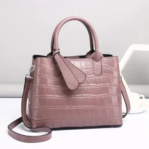 Trend4us Luxe-Embossed Structured Handbag