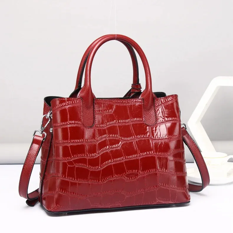 Trend4us Luxe-Embossed Structured Handbag
