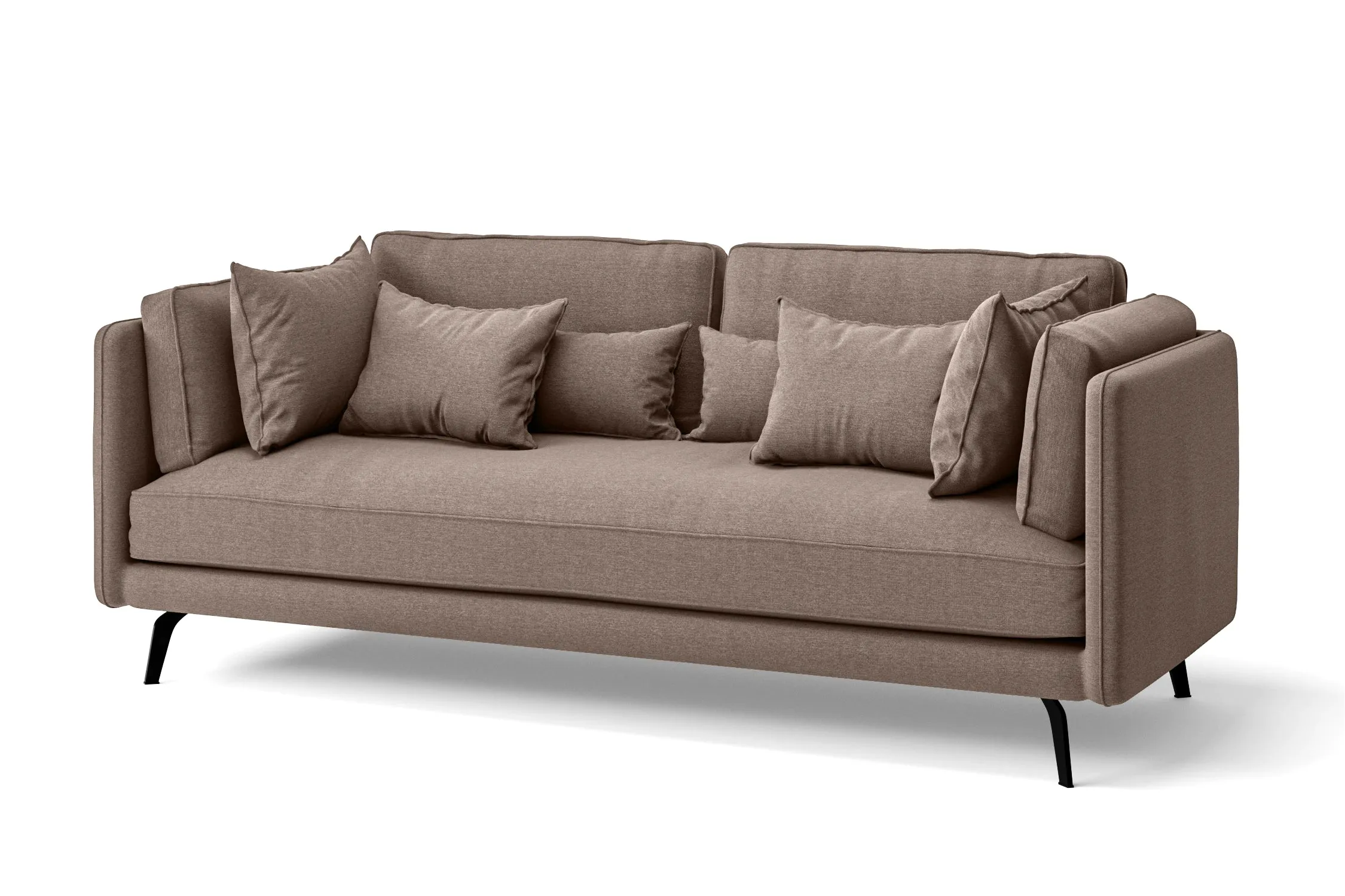 Velletri 3 Seater Sofa Caramel Linen Fabric