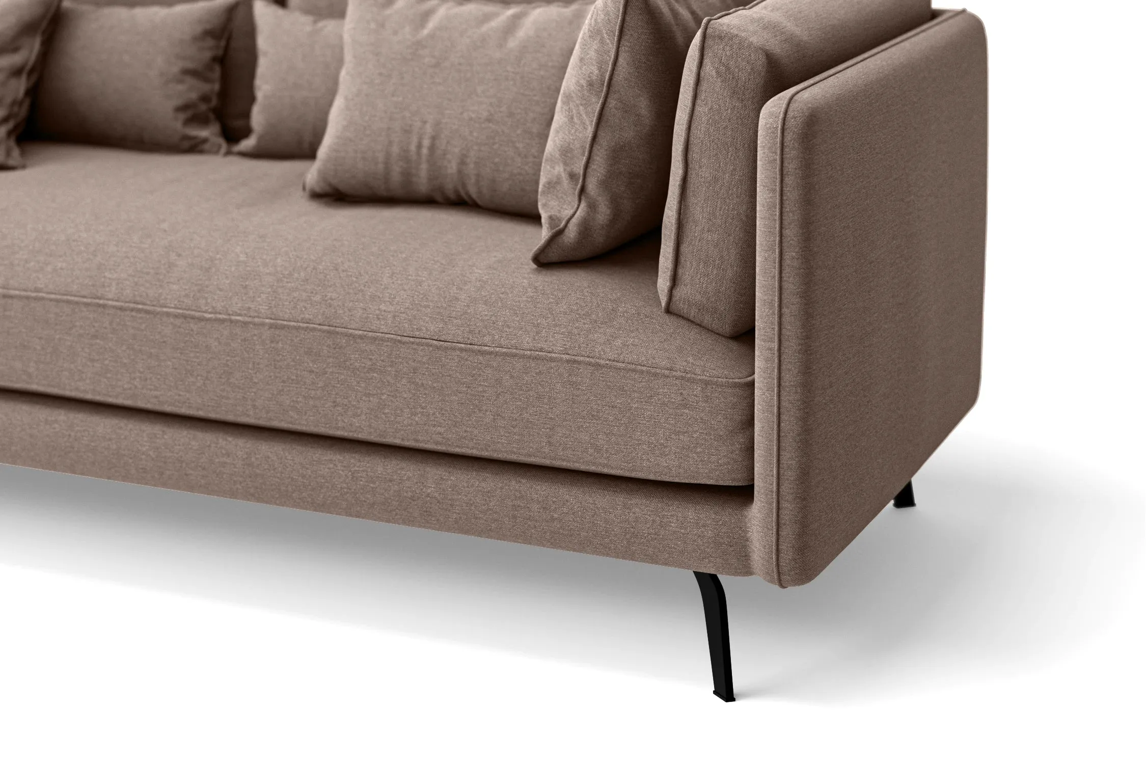 Velletri 3 Seater Sofa Caramel Linen Fabric