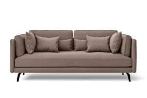 Velletri 3 Seater Sofa Caramel Linen Fabric