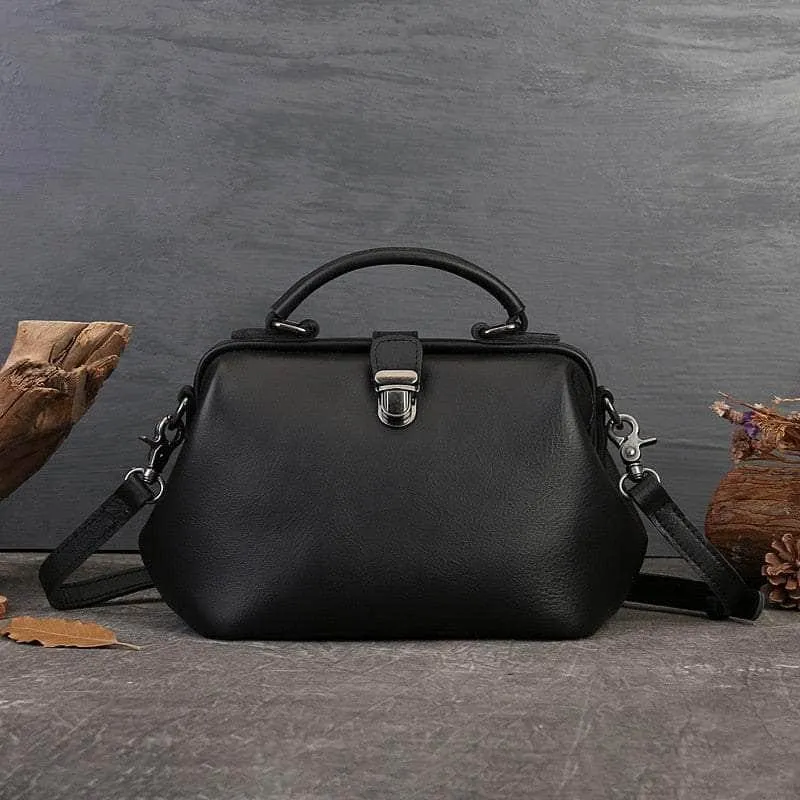 Vintage Genuine Leather Small Women Shoulder Bag