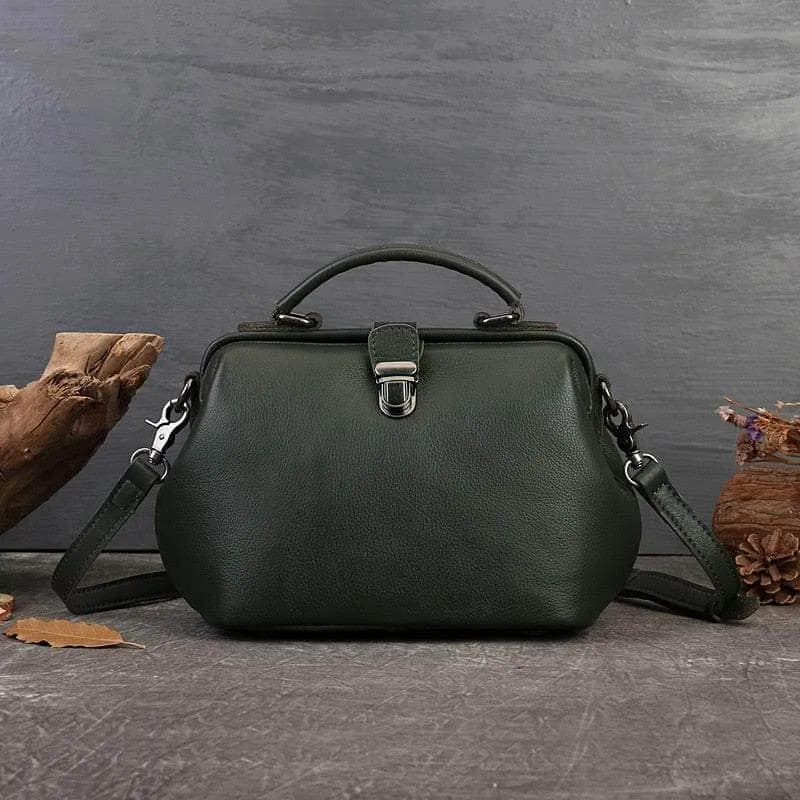 Vintage Genuine Leather Small Women Shoulder Bag