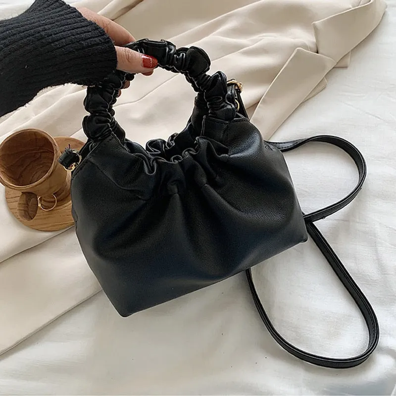 Vintage Ruched Shoulder Messenger Bags