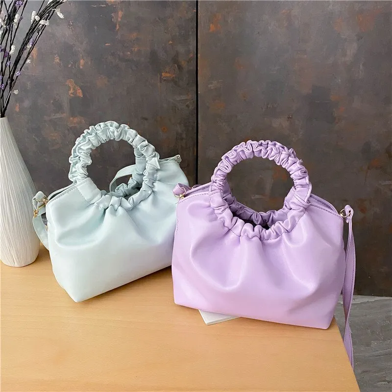 Vintage Ruched Shoulder Messenger Bags