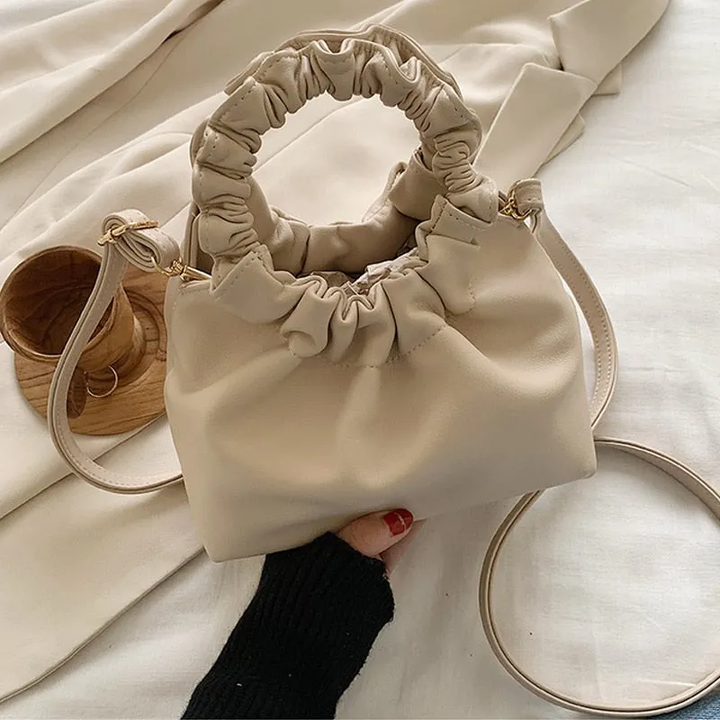 Vintage Ruched Shoulder Messenger Bags