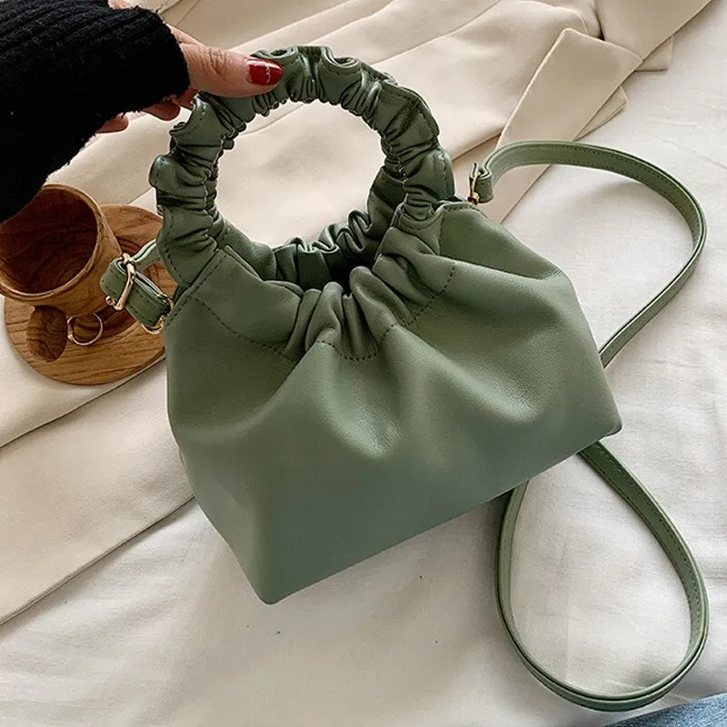 Vintage Ruched Shoulder Messenger Bags