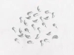 White Transparent Uneven Plastic Stones -11x4 mm