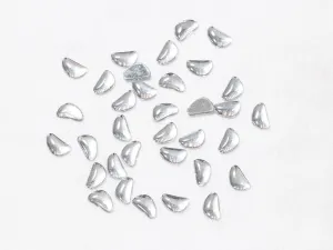 White Transparent Uneven Plastic Stones- 6x6 mm
