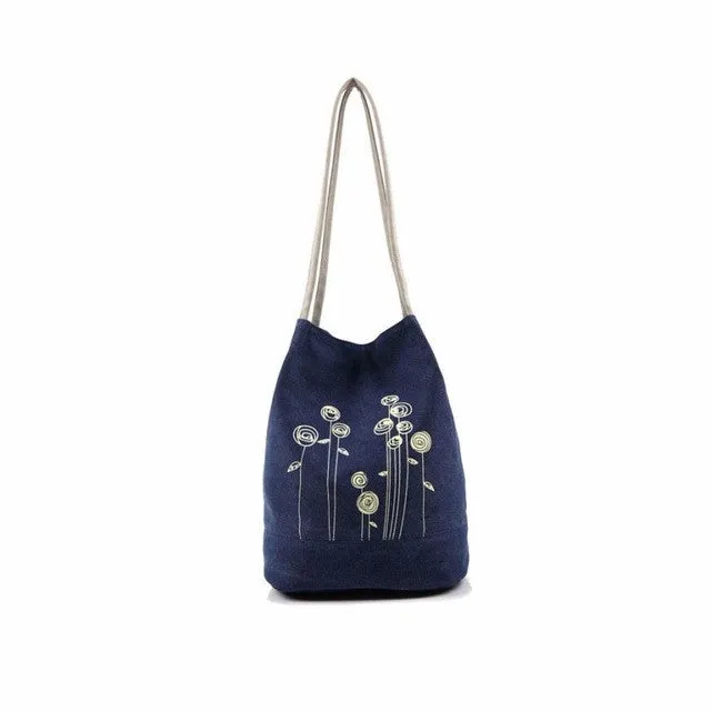 Women Bag Canvas Floral Tote Women's Messenger Bags Women Shoulder Bag Ladies Bucket bolsa feminina para mujer#25