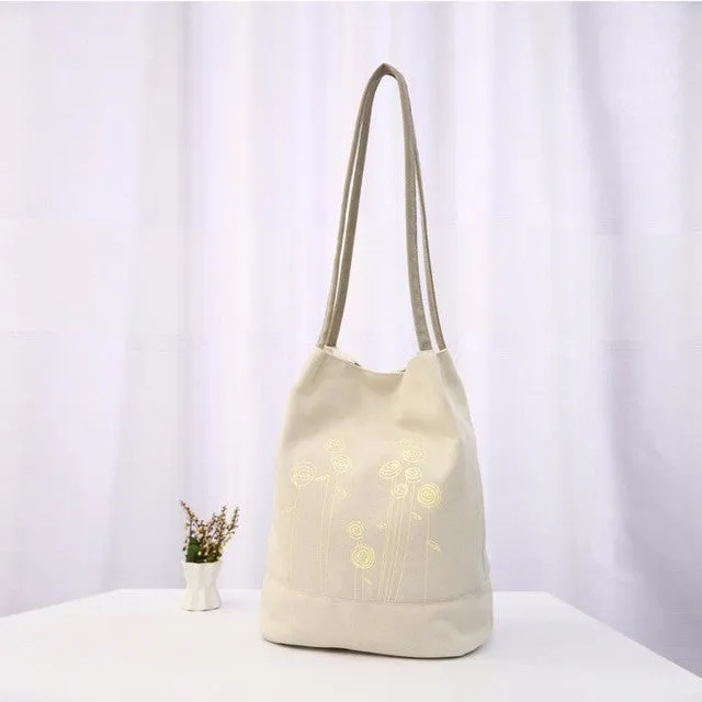 Women Bag Canvas Floral Tote Women's Messenger Bags Women Shoulder Bag Ladies Bucket bolsa feminina para mujer#25