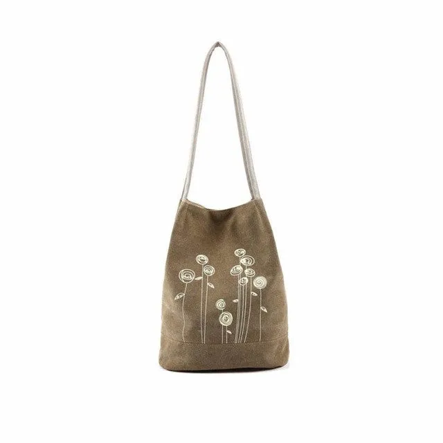 Women Bag Canvas Floral Tote Women's Messenger Bags Women Shoulder Bag Ladies Bucket bolsa feminina para mujer#25