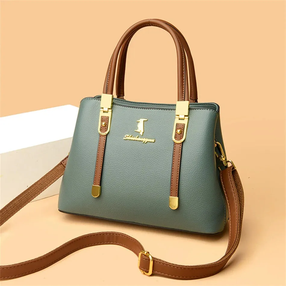 Women Brand Designer High Quality Leather Shoulder Handbag