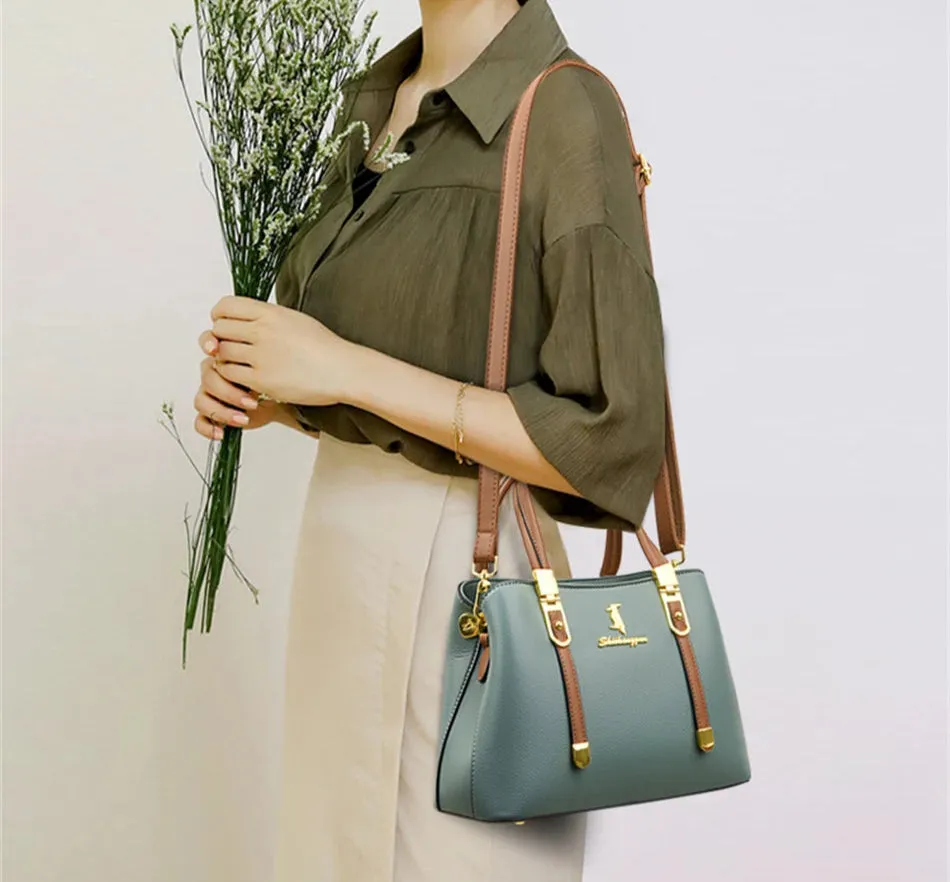 Women Brand Designer High Quality Leather Shoulder Handbag
