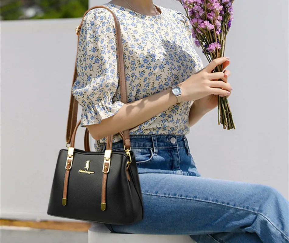 Women Brand Designer High Quality Leather Shoulder Handbag