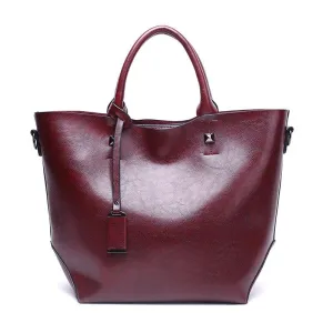 Women PU Leather Handbag Ladies Tote