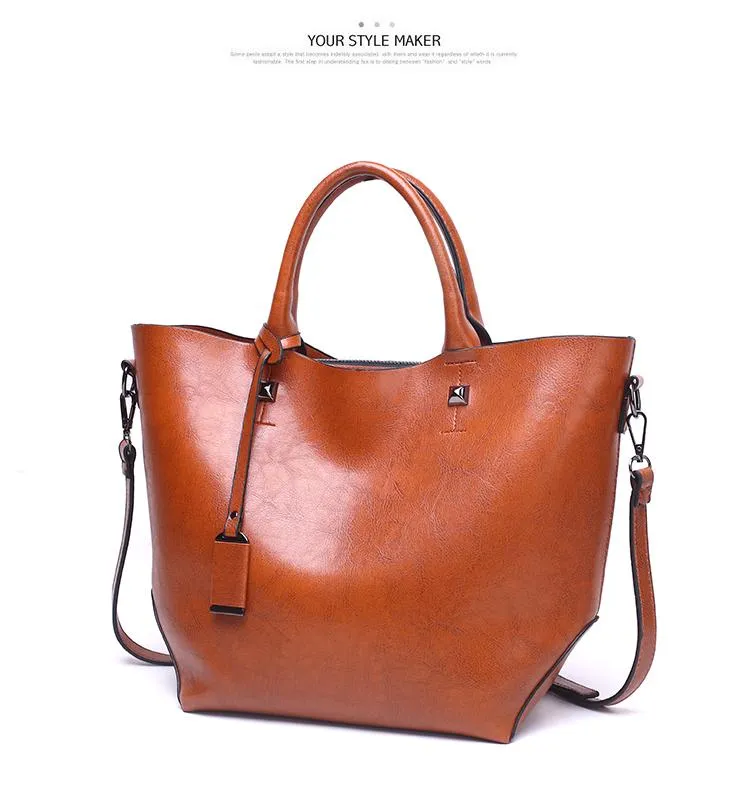 Women PU Leather Handbag Ladies Tote