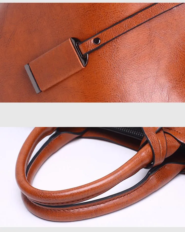 Women PU Leather Handbag Ladies Tote
