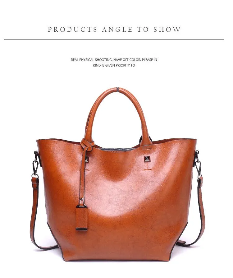 Women PU Leather Handbag Ladies Tote