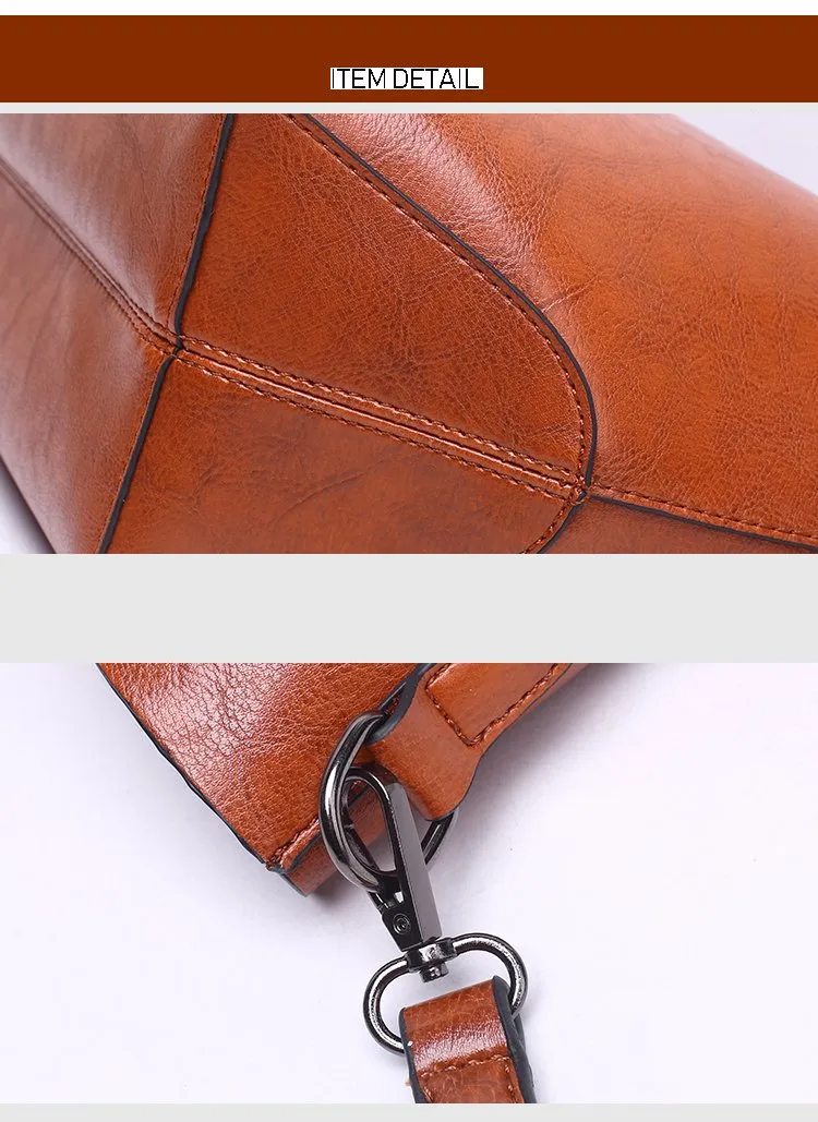 Women PU Leather Handbag Ladies Tote